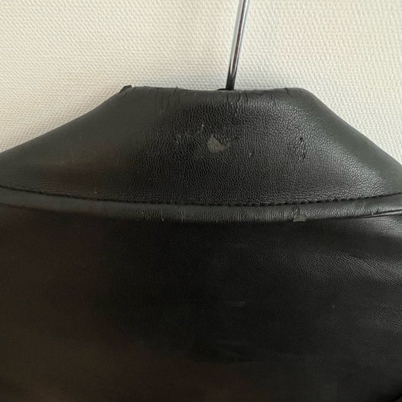 ZARA Black Faux Leather Motto Jacket - Picture 5 of 5